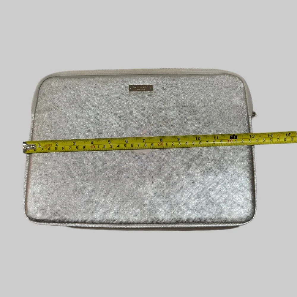 Kate Spade Silver Metallic Laptop Case
